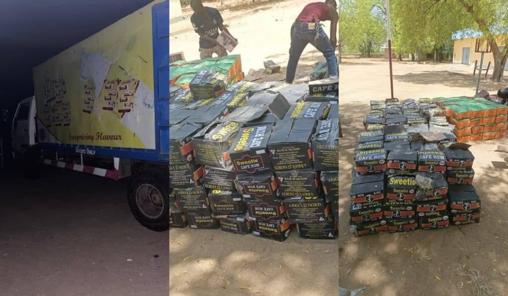 Extrême-Nord : la Douane saisit plus de 52 000 sachets de whisky de contrebande